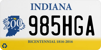 IN license plate 985HGA