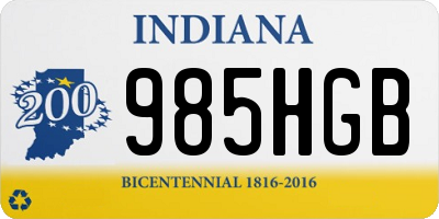 IN license plate 985HGB