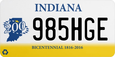 IN license plate 985HGE