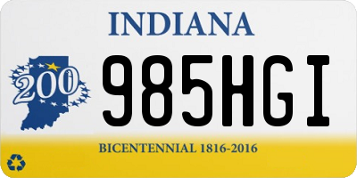 IN license plate 985HGI