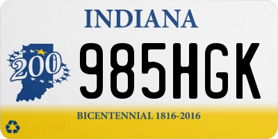 IN license plate 985HGK