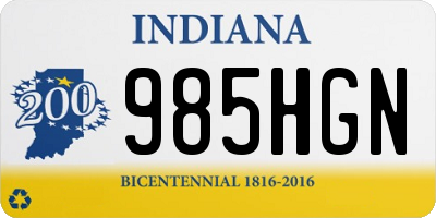 IN license plate 985HGN