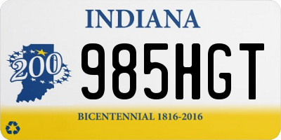 IN license plate 985HGT