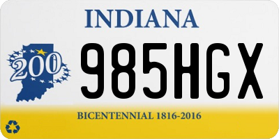 IN license plate 985HGX