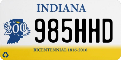 IN license plate 985HHD