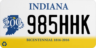 IN license plate 985HHK