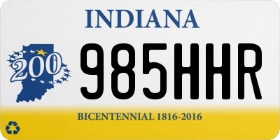 IN license plate 985HHR