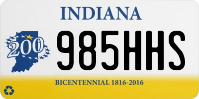 IN license plate 985HHS