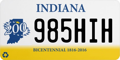 IN license plate 985HIH