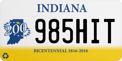 IN license plate 985HIT