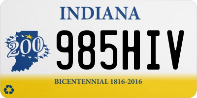 IN license plate 985HIV