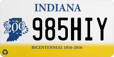 IN license plate 985HIY