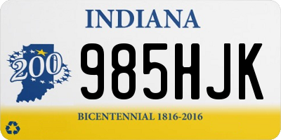 IN license plate 985HJK