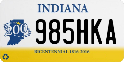 IN license plate 985HKA