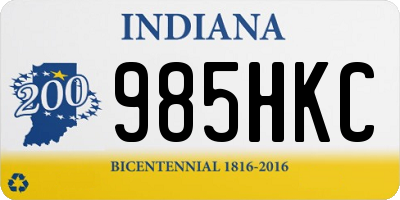 IN license plate 985HKC