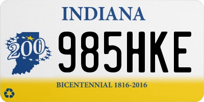 IN license plate 985HKE