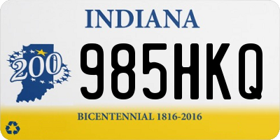 IN license plate 985HKQ