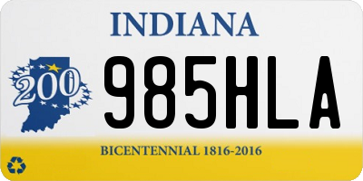 IN license plate 985HLA