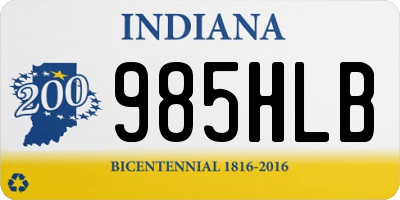 IN license plate 985HLB