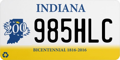 IN license plate 985HLC