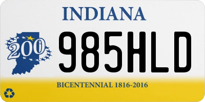 IN license plate 985HLD