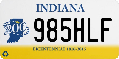 IN license plate 985HLF