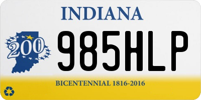 IN license plate 985HLP