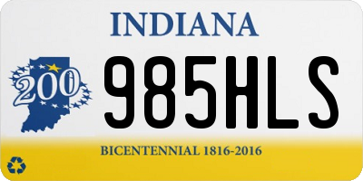 IN license plate 985HLS