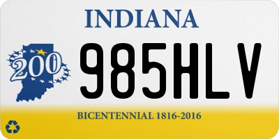 IN license plate 985HLV