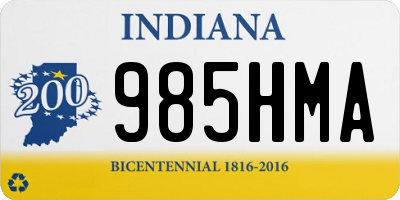 IN license plate 985HMA