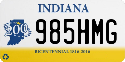 IN license plate 985HMG