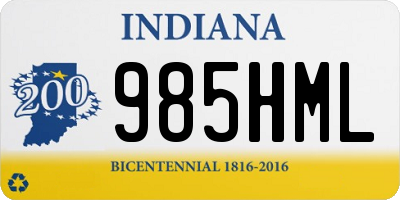 IN license plate 985HML