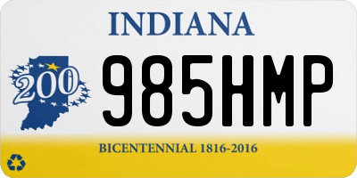 IN license plate 985HMP