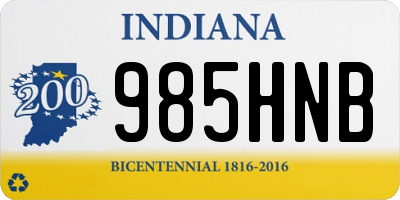 IN license plate 985HNB