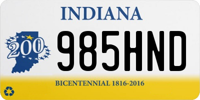 IN license plate 985HND