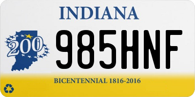 IN license plate 985HNF