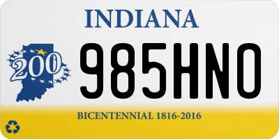 IN license plate 985HNO