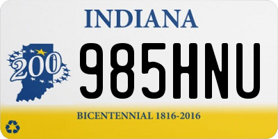 IN license plate 985HNU