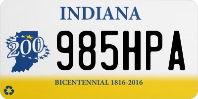 IN license plate 985HPA