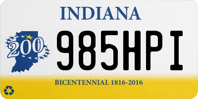 IN license plate 985HPI