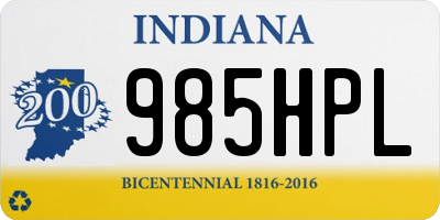 IN license plate 985HPL