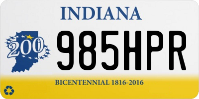 IN license plate 985HPR