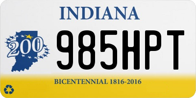 IN license plate 985HPT