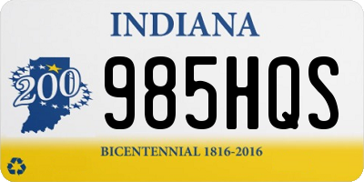 IN license plate 985HQS