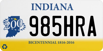 IN license plate 985HRA