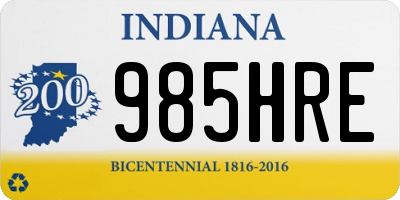 IN license plate 985HRE
