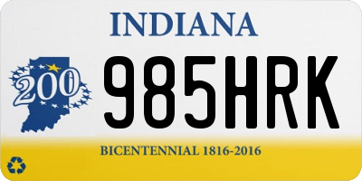 IN license plate 985HRK