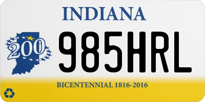 IN license plate 985HRL