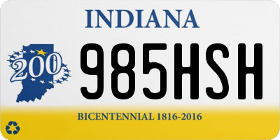 IN license plate 985HSH