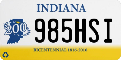 IN license plate 985HSI